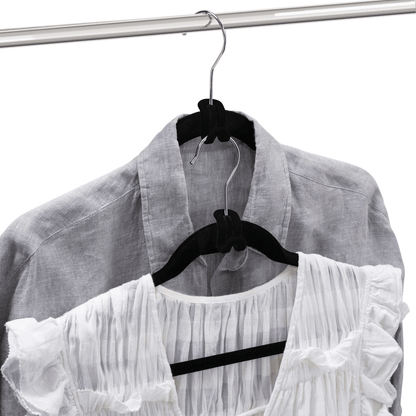 Black Velvet Cascading Hook Works for all Hangers (Sold in of 10/30/50) - Hangersforless