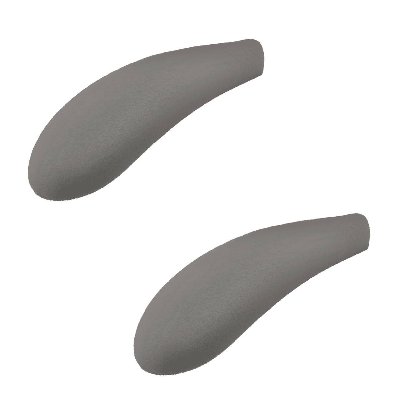 Grey Velvet Shoulder Pads 4.5cm Wide (Sold in 4/12/24) - Hangersforless