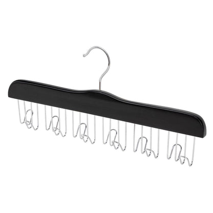 Black Wooden Belt Hanger - Extra Thick Timber - Sold in 1/5/10 - Hangersforless