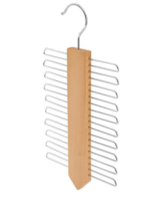 Natural Wood Vertical Tie Hanger Sold in 1/5/10 - Hangersforless