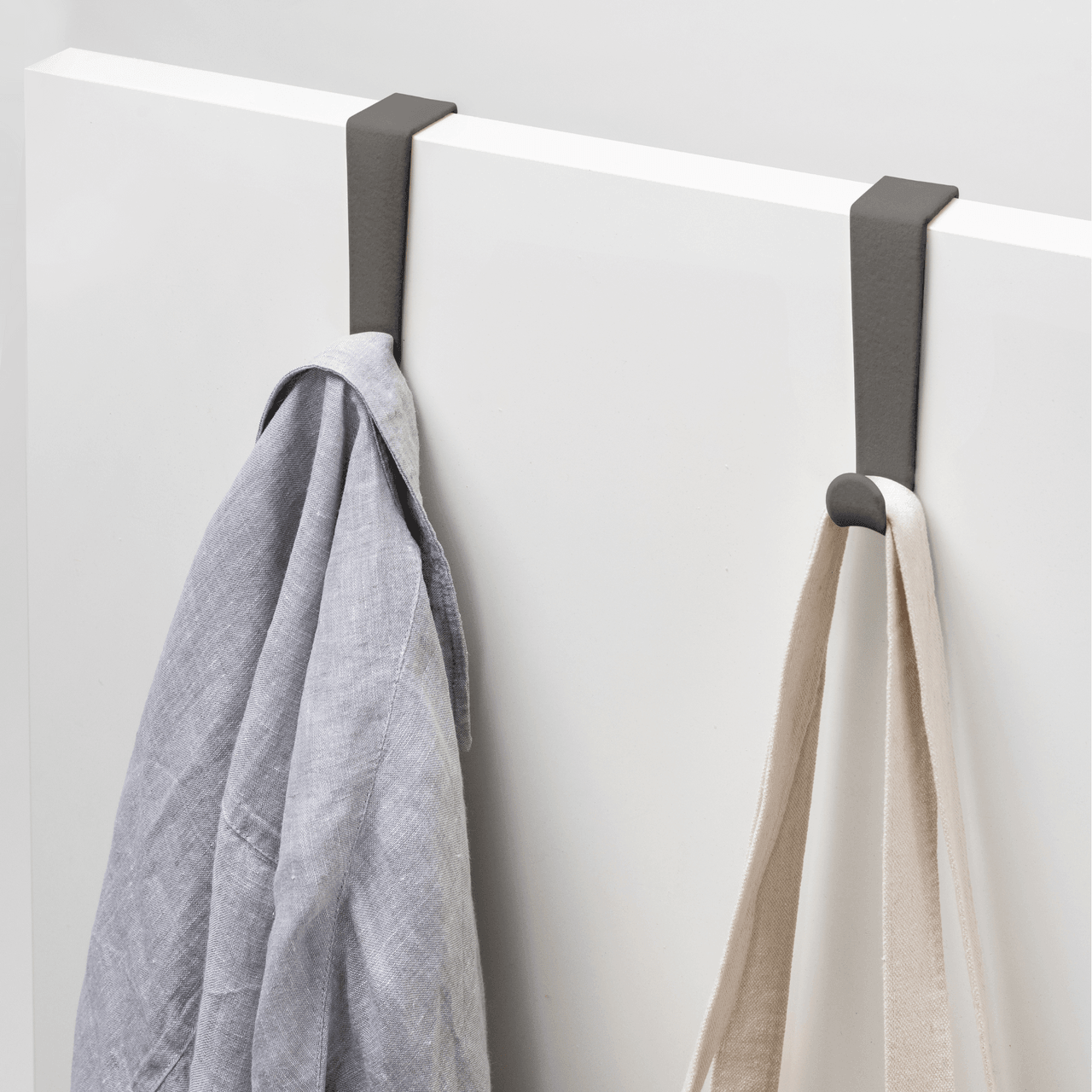 Over The Door Hook With Non-Slip (Grey) Velvet Coating Sold in 2/8/16 - Hangersforless